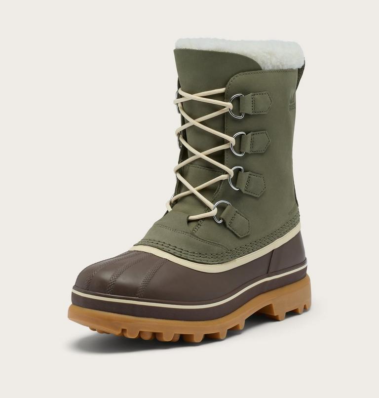 Caribou wasserdichte Schneestiefel f&uuml;r M&auml;nner, Color: Stone Green, Tobacco, image 8
