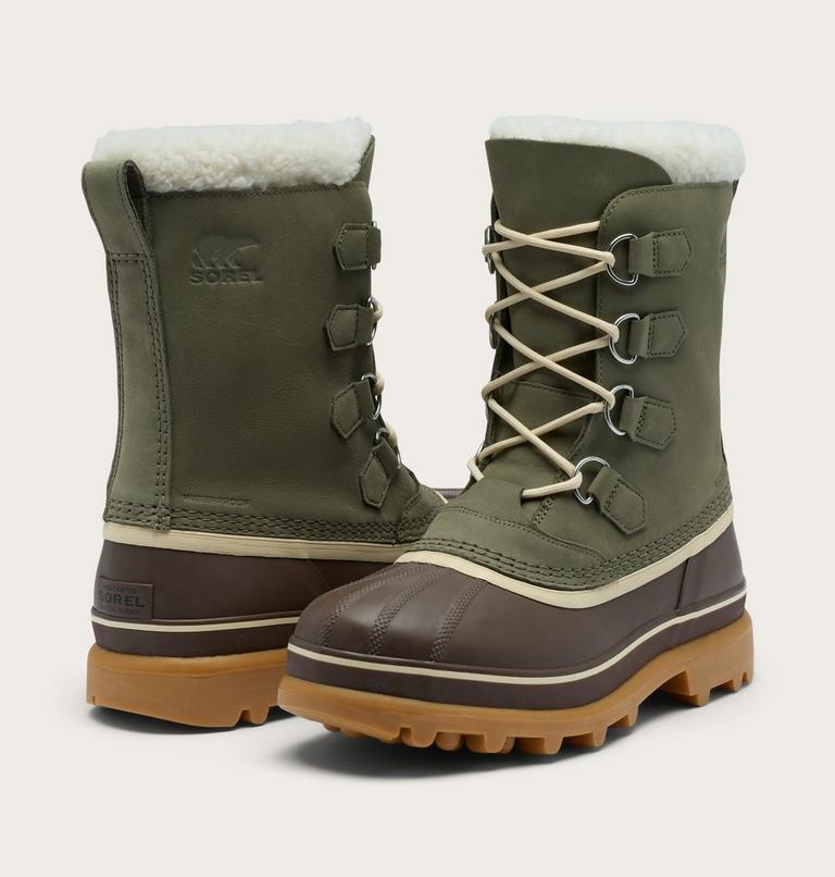 Caribou wasserdichte Schneestiefel f&uuml;r M&auml;nner, Color: Stone Green, Tobacco, image 9