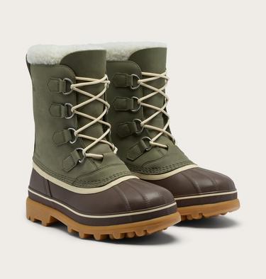 Caribou wasserdichte Schneestiefel f&uuml;r M&auml;nner, Color: Stone Green, Tobacco, image 6