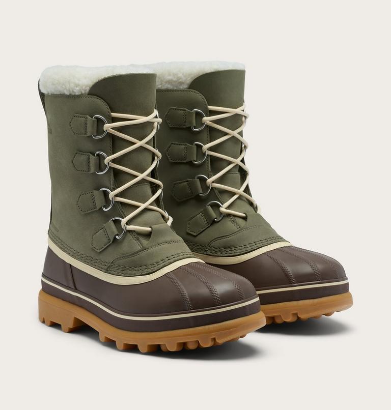 Caribou wasserdichte Schneestiefel f&uuml;r M&auml;nner, Color: Stone Green, Tobacco, image 2