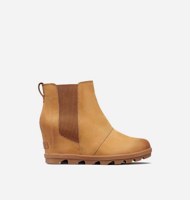 Women's Joan of Arctic Wedge Chelsea Boot, Color: Camel Brown, image 1