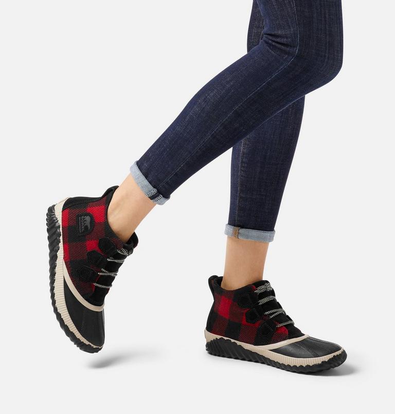 Women's Out ’N About Plus Boot, Color: Black, Red Plaid, image 7