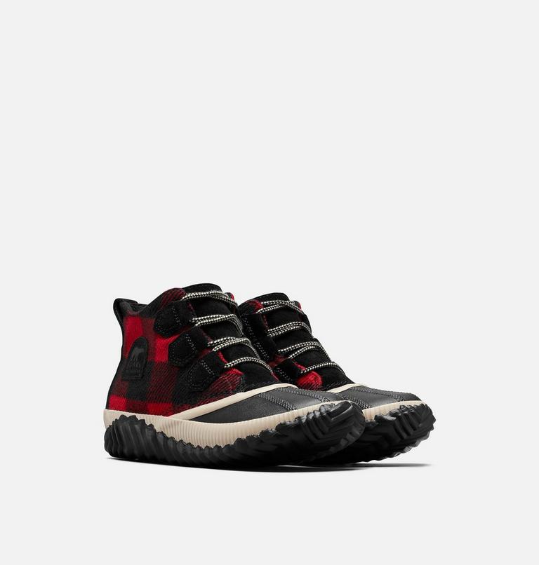 Women's Out ’N About Plus Boot, Color: Black, Red Plaid, image 2