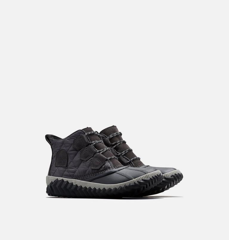 Women's Out ’N About Plus Boot, Color: Dark Grey, Black Quilted, image 2