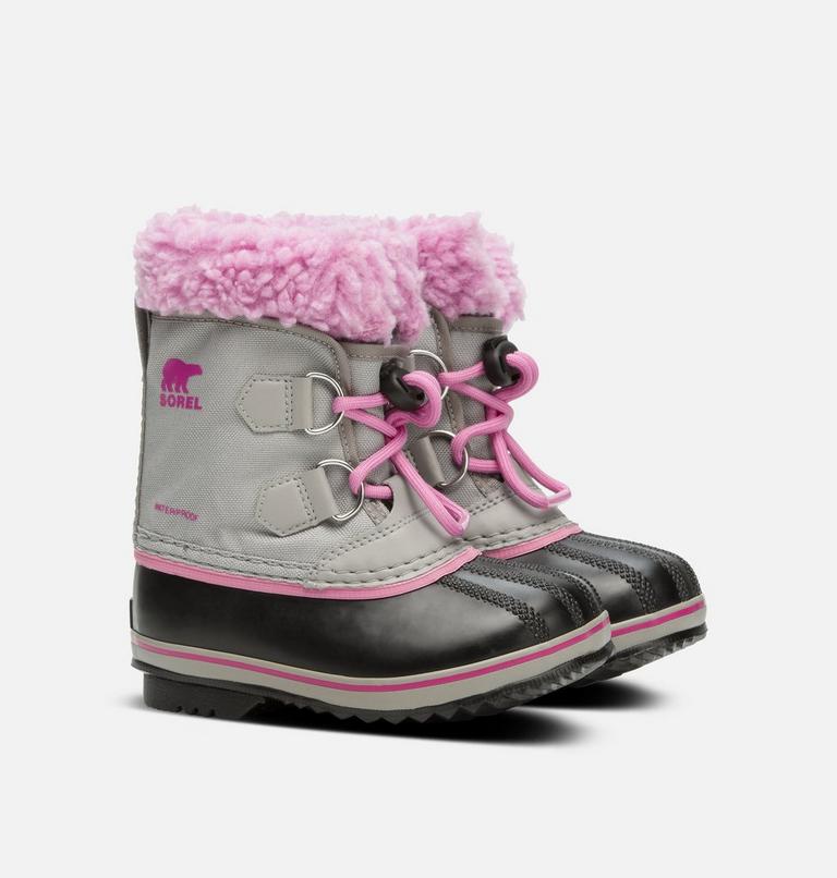 Kids' Yoot Pac Nylon Snow Boot - 2023 COLLECTION, Color: Chrome Grey, Orchid, image 2