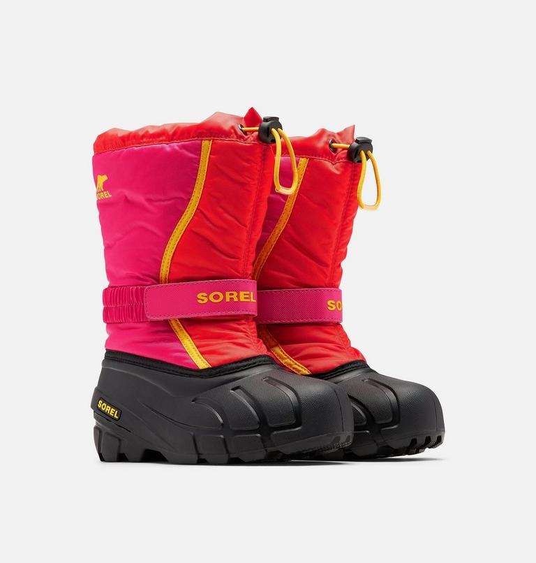 Kids' Flurry Snow Boot - 2023 COLLECTION, Color: Poppy Red, Cactus Pink, image 2