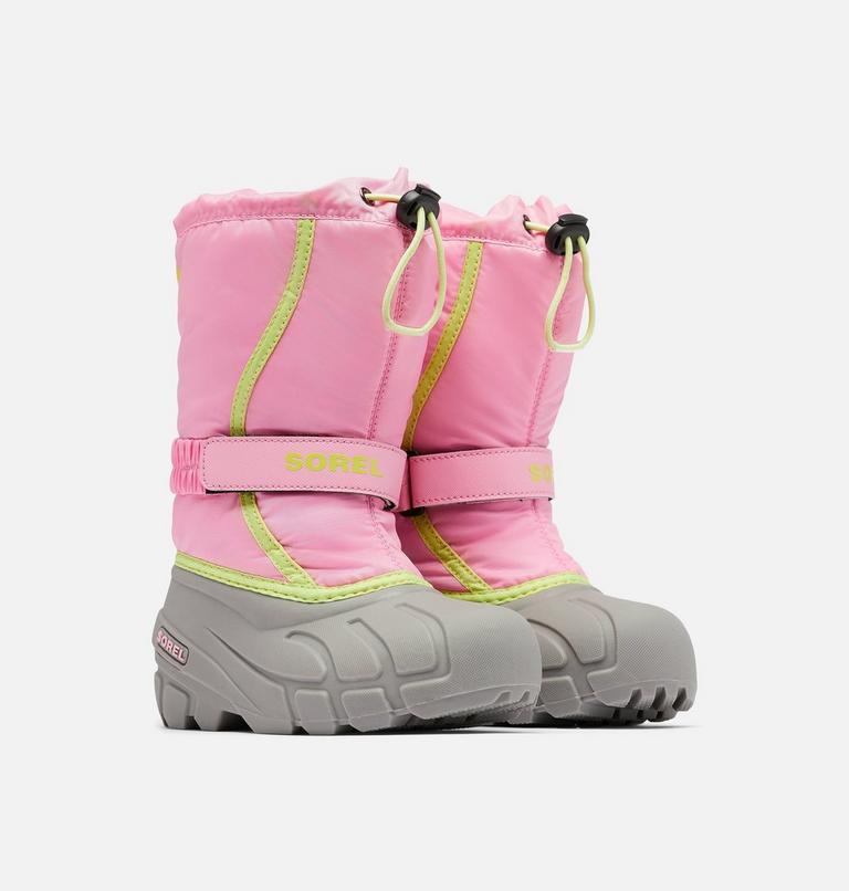 Kids' Flurry Snow Boot - 2023 COLLECTION, Color: Blooming Pink, Chrome Grey, image 2