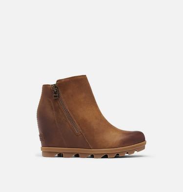 Women's Joan Of Arctic Wedge II Zip Bootie, Color: Velvet Tan, image 5