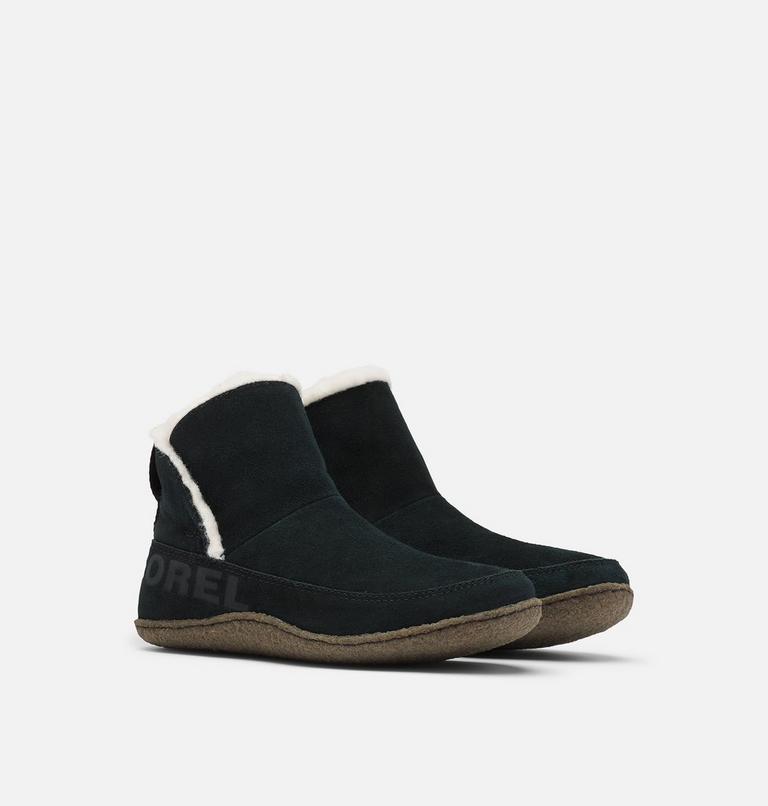 Women's Nakiska Bootie Slipper, Color: Black, Natural, image 2