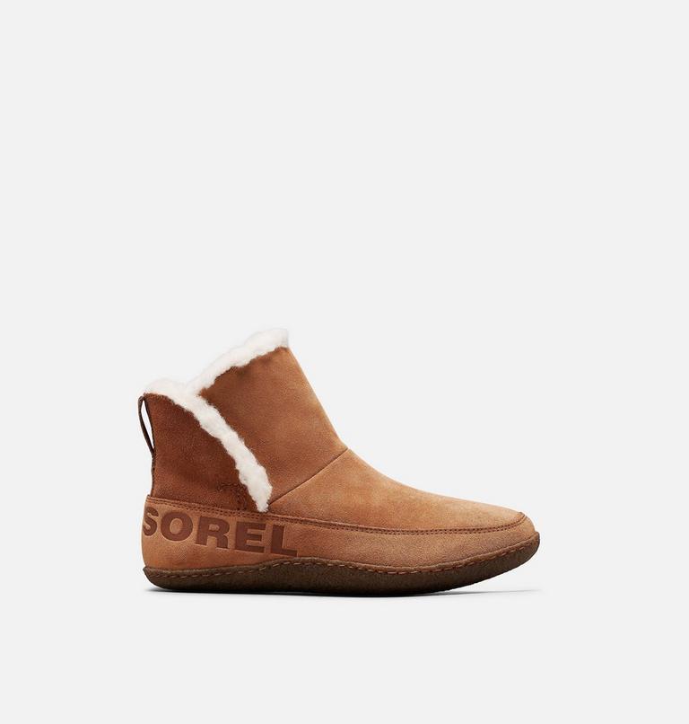 Women's Nakiska Bootie Slipper, Color: Camel Brown, Natural, image 1