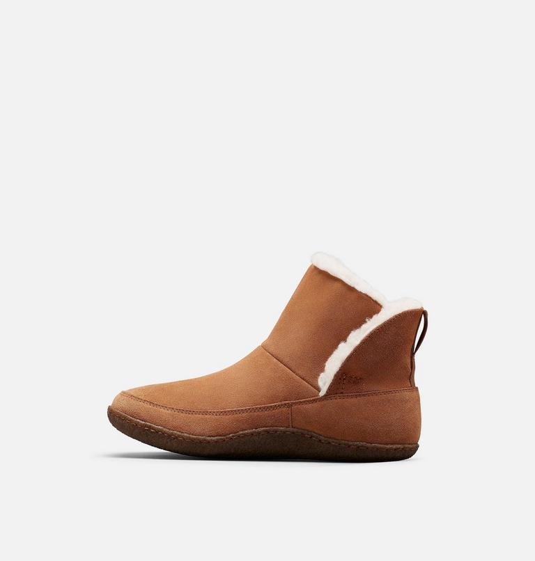 Women's Nakiska Bootie Slipper, Color: Camel Brown, Natural, image 4