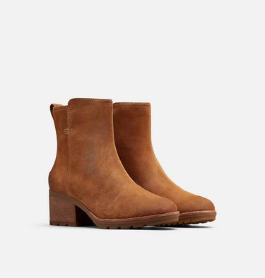 Women's Cate Bootie, Color: Camel Brown, image 6
