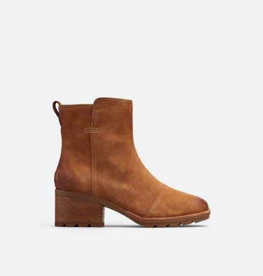 Women's Cate Bootie, Color: Camel Brown, image 5