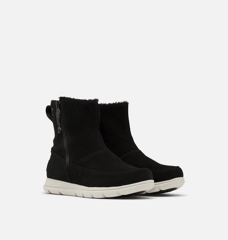 Women's Sorel Explorer Zip Boot, Color: Black, image 2