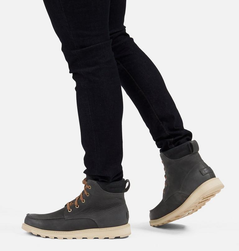 MADSON II Men's Moc Toe Waterproof Boot, Color: Coal, image 7