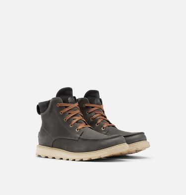 MADSON II Men's Moc Toe Waterproof Boot, Color: Coal, image 2
