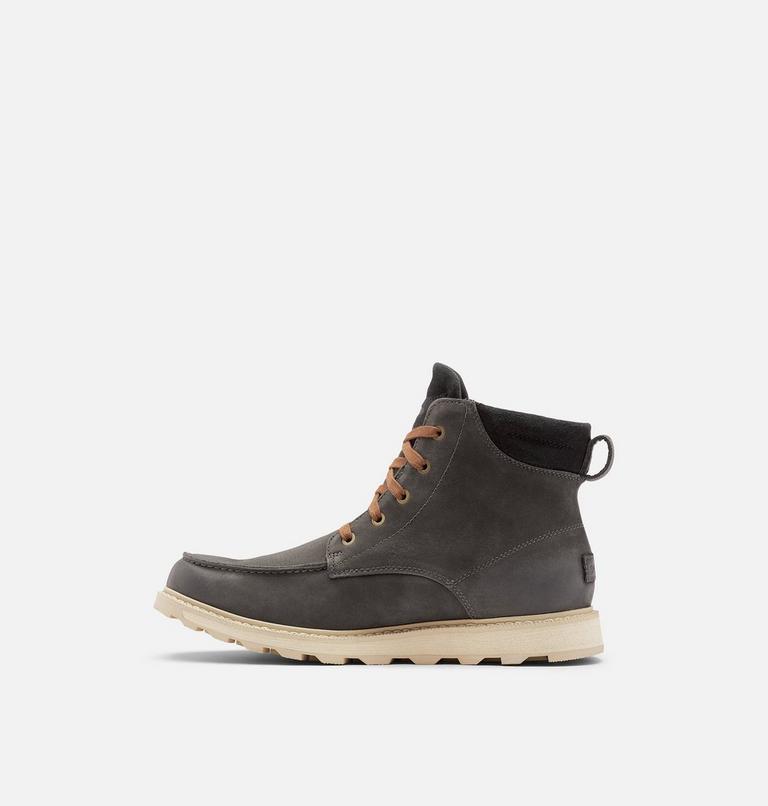 MADSON II Men's Moc Toe Waterproof Boot, Color: Coal, image 4
