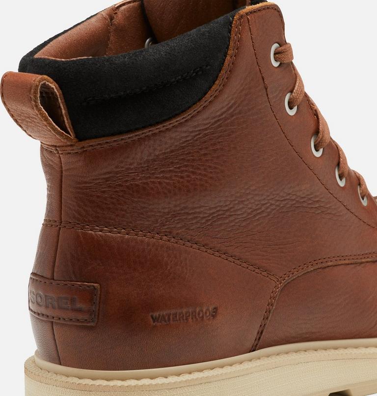 MADSON II Men's Moc Toe Waterproof Boot, Color: Gaucho Tan, Oatmeal, image 5