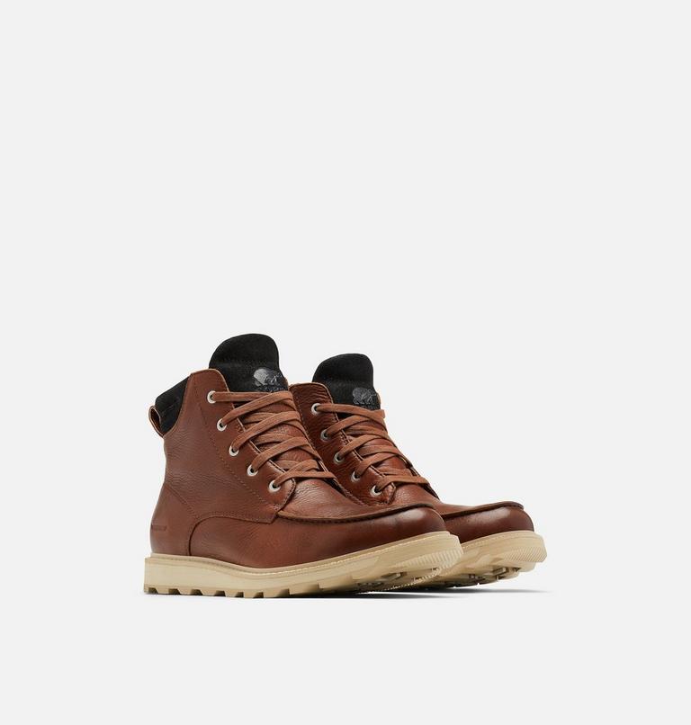 MADSON II Men's Moc Toe Waterproof Boot, Color: Gaucho Tan, Oatmeal, image 2