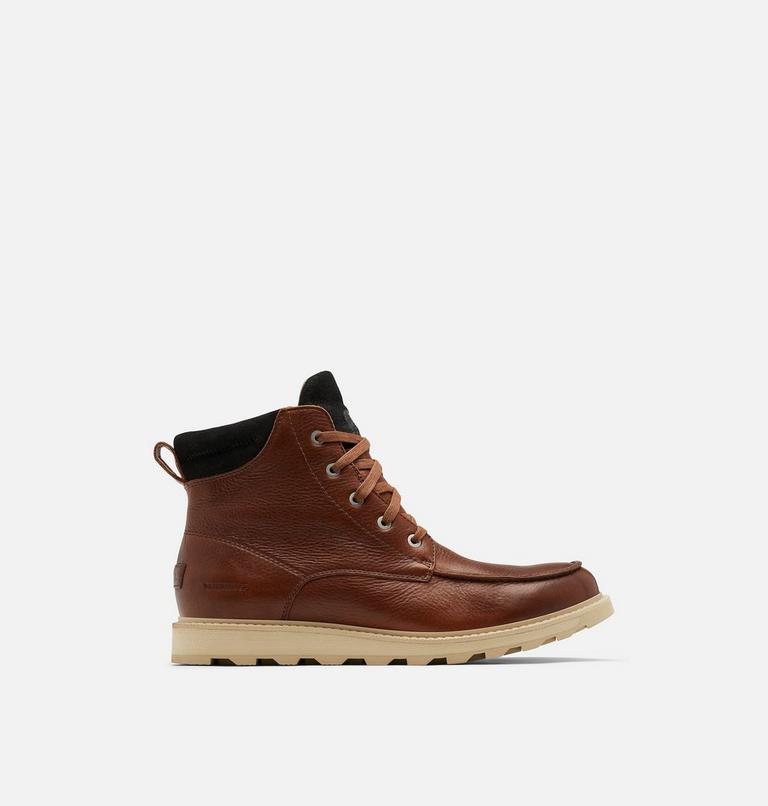 MADSON II Men's Moc Toe Waterproof Boot, Color: Gaucho Tan, Oatmeal, image 1