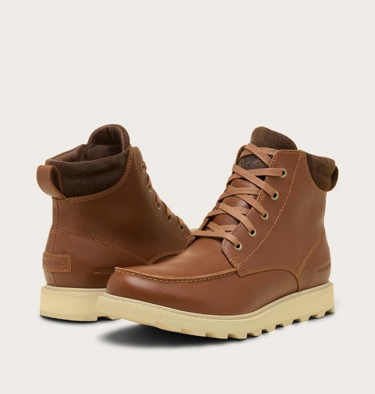 Men's Madson II Moc Toe Waterproof Boot, Color: Velvet Tan, Tobacco, image 9