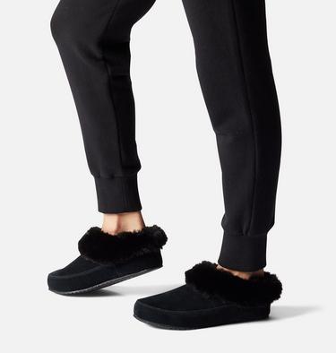 Women's Sorel Go Coffee Run Slipper, Color: Black, Sea Salt, image 6