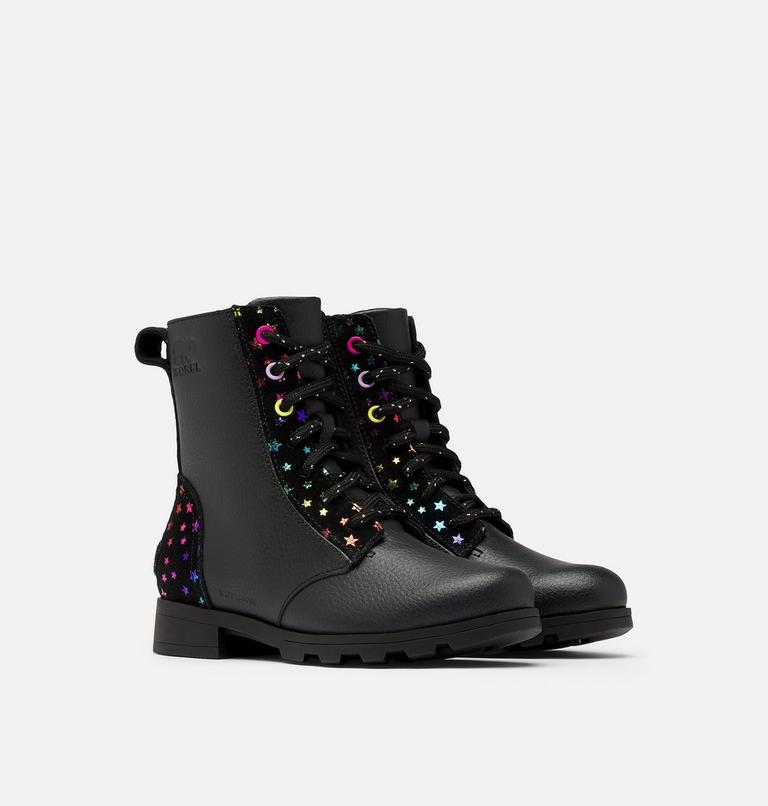 Youth Emelie Short Lace Boot, Color: Black, image 2