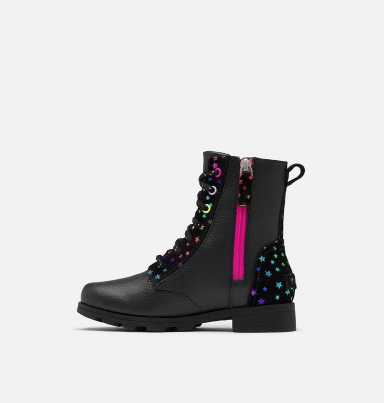 Youth Emelie Short Lace Boot, Color: Black, image 4
