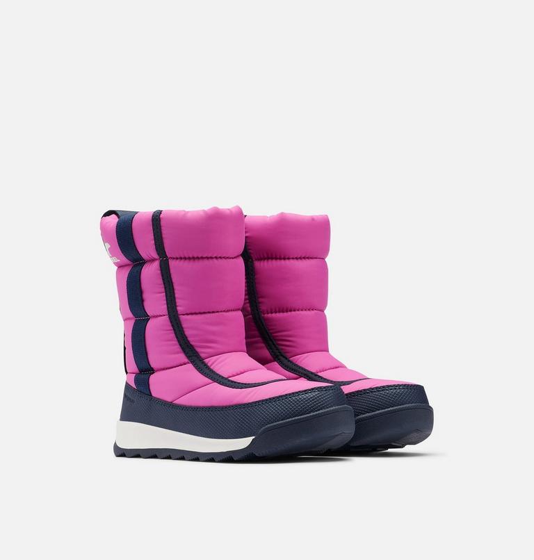 Youth Whitney II Puffy Mid Winter Boot, Color: Bright Lavender, Collegiate Navy, image 2