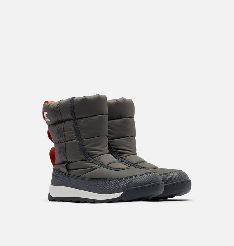 Kids' Whitney II Puffy Mid Winter Boot, Color: Quarry, Sea Salt, image 2