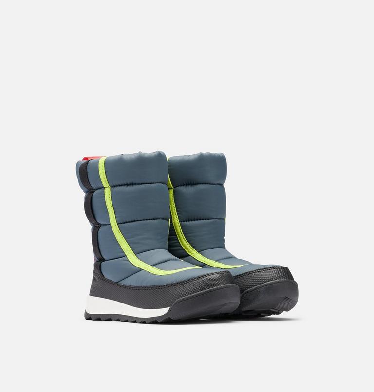Kids' Whitney II Puffy Mid Winter Boot, Color: Uniform Blue, Cherrybomb, image 2