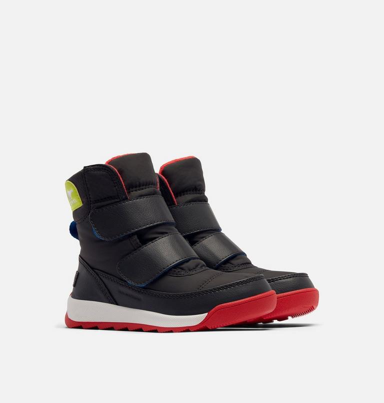 Toddlers' Whitney II Strap Winter Boot, Color: Jet, Poppy red, image 2