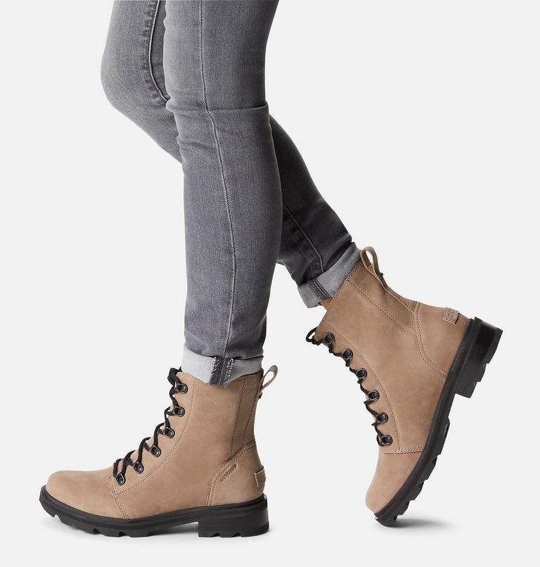 Women's Lennox Lace Waterproof Boot, Color: Omega Taupe, Black, image 7