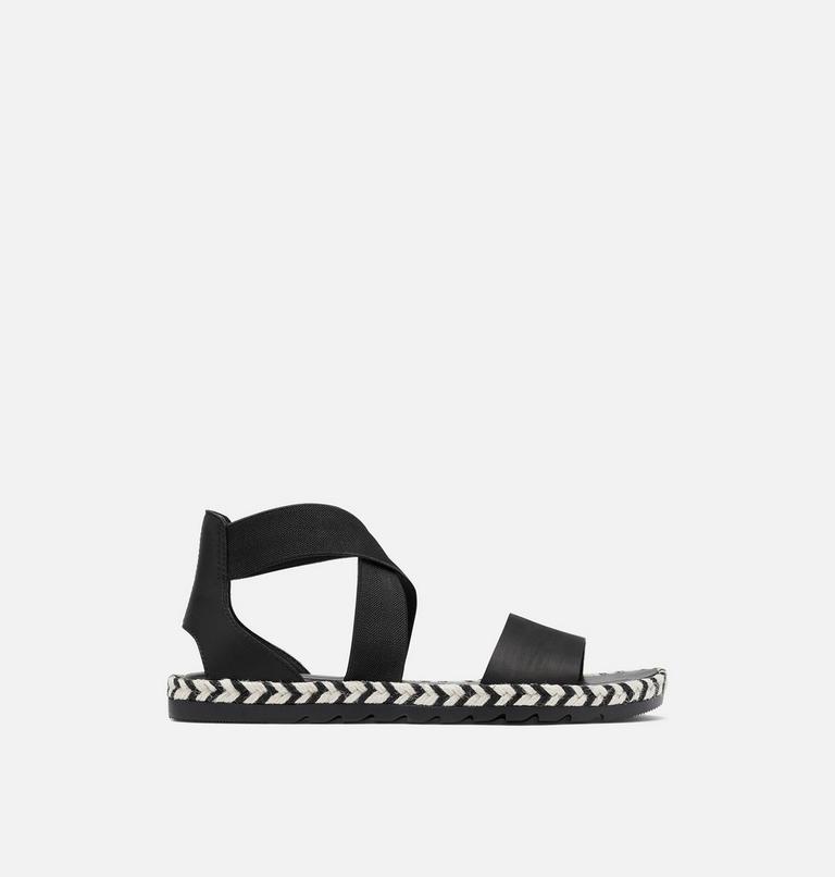 Women's Ella II Flat Sandal, Color: Black, Tan, image 1