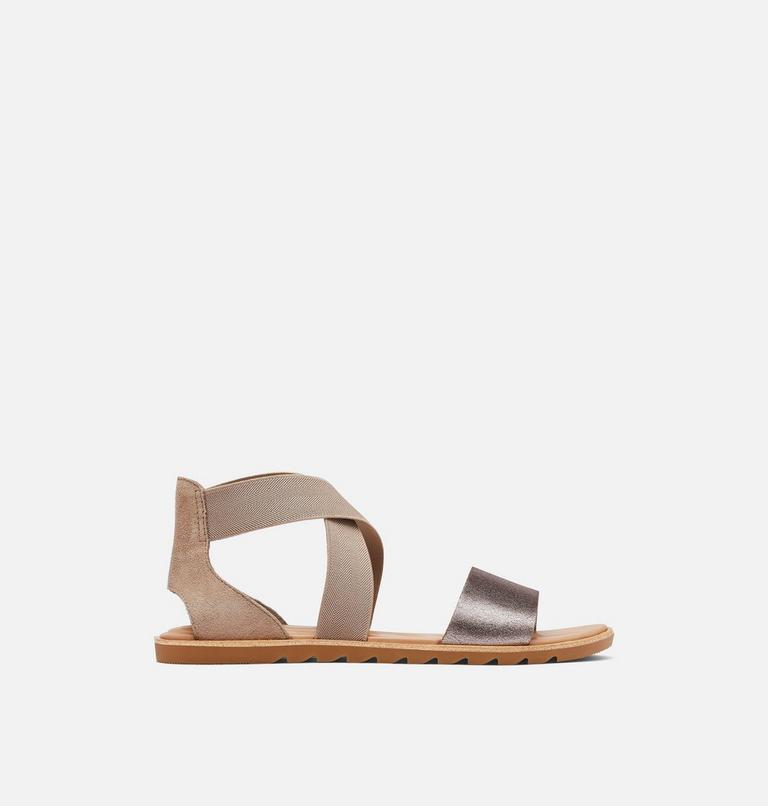 Women's Ella II Flat Sandal, Color: Ash Brown, image 1