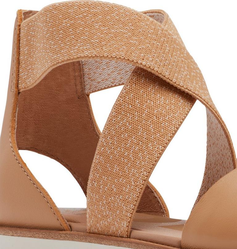 Women's Ella II Flat Sandal, Color: Honest Beige, Chalk, image 8