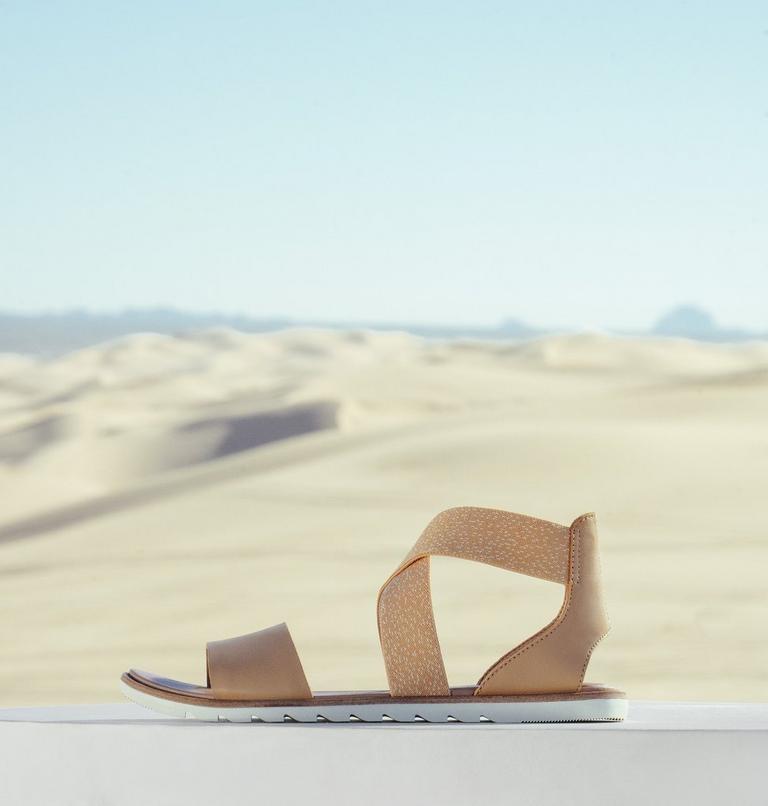 Women's Ella II Flat Sandal, Color: Honest Beige, Chalk, image 10
