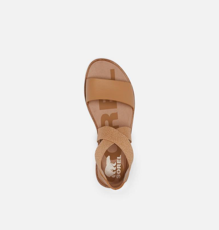 Women's Ella II Flat Sandal, Color: Honest Beige, Chalk, image 5