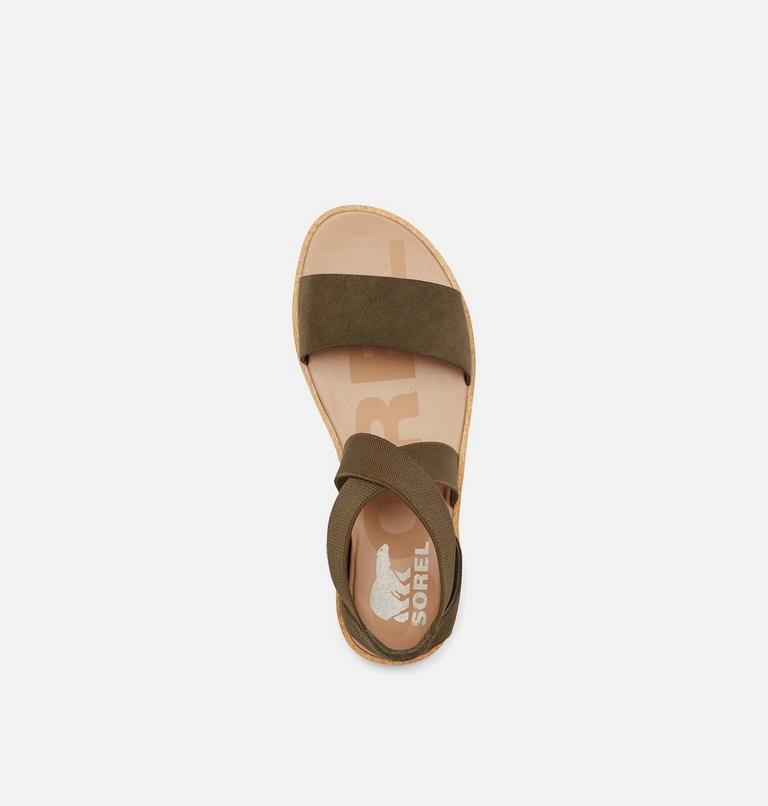 Women's Ella II Flat Sandal, Color: Olive Green, image 5