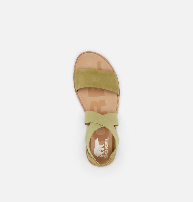 Women's Ella II Flat Sandal, Color: Olive Shade, Chalk, image 5