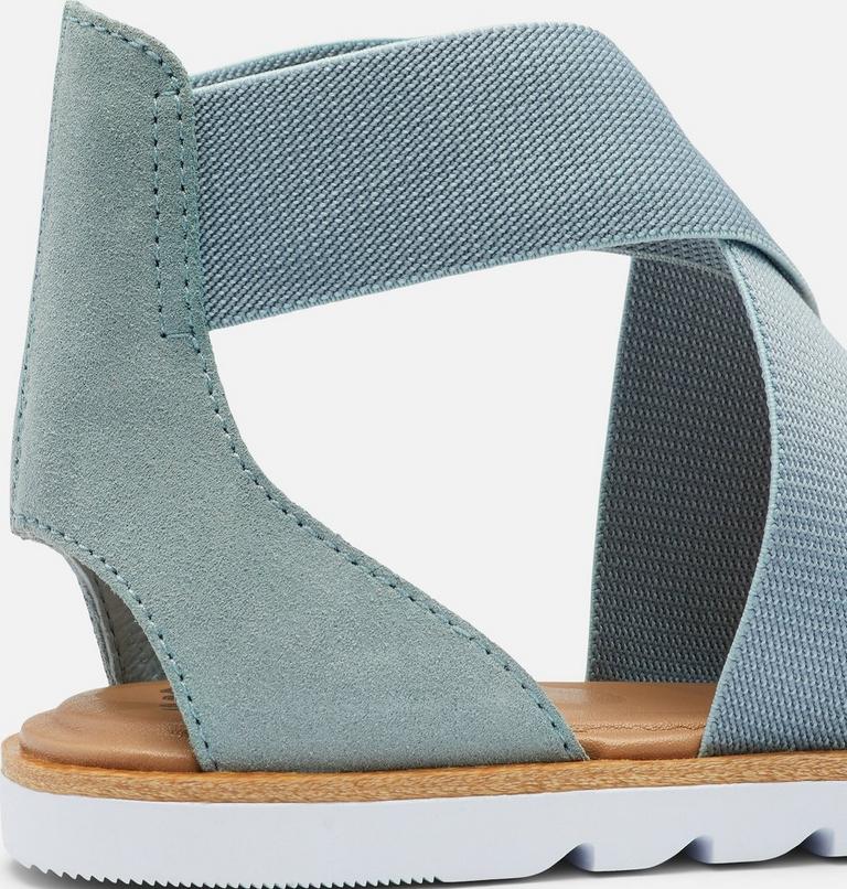 Women's Ella II Flat Sandal, Color: Crushed Blue, Cinder Grey, image 7
