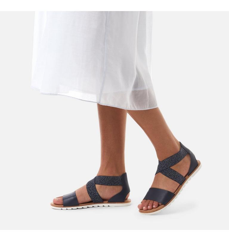 Women's Ella II Flat Sandal, Color: Nocturnal, Sea Salt, image 7