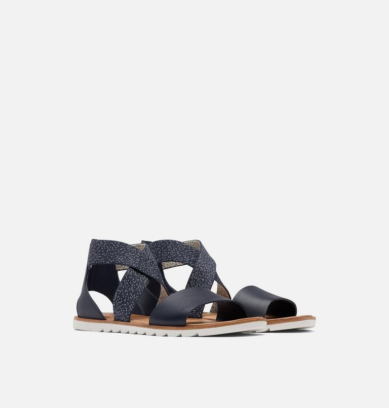 Women's Ella II Flat Sandal, Color: Nocturnal, Sea Salt, image 2