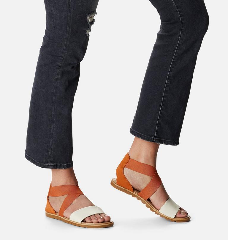 Women's Ella II Flat Sandal, Color: Desert Sun, Chalk, image 8