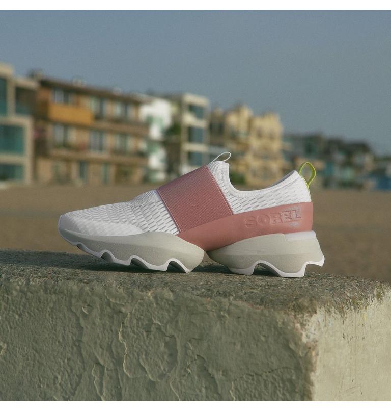 Women's Kinetic Impact Strap Sneaker, Color: White, Moonstone, image 9