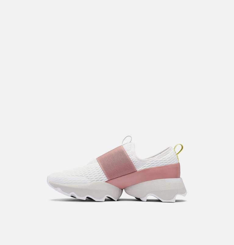 Women's Kinetic Impact Strap Sneaker, Color: White, Moonstone, image 4