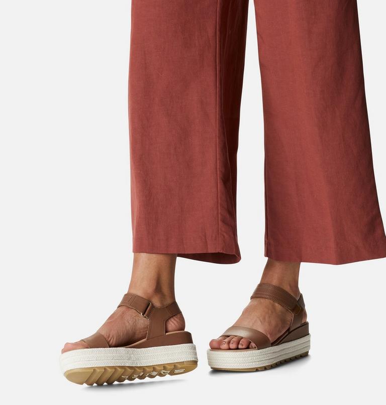 Women's Cameron Flatform Sandal, Color: Velvet Tan, Chalk, image 8