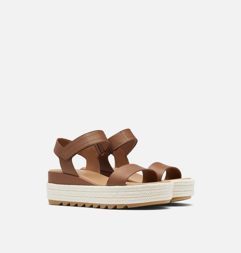 Women's Cameron Flatform Sandal, Color: Velvet Tan, Chalk, image 2