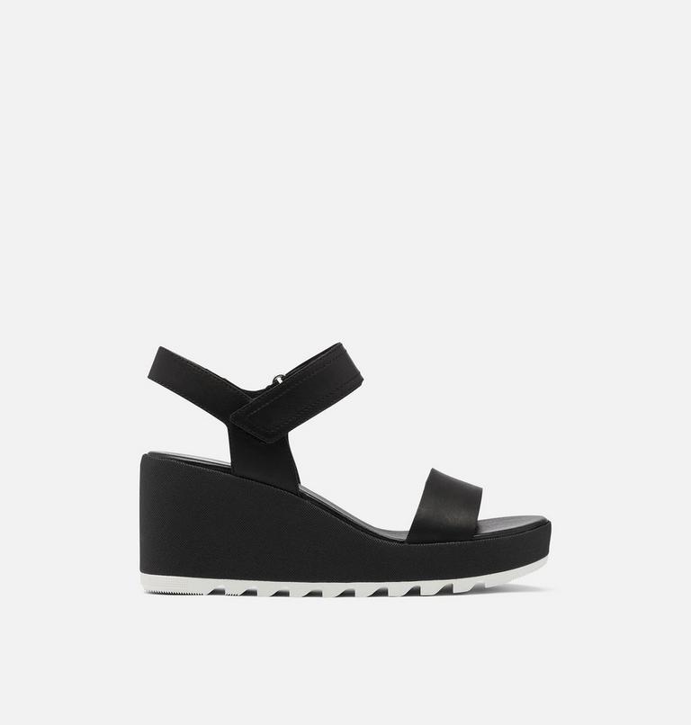 Women's Cameron Wedge Leather Sandal, Color: Black, image 1