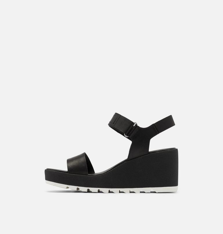 Women's Cameron Wedge Leather Sandal, Color: Black, image 4